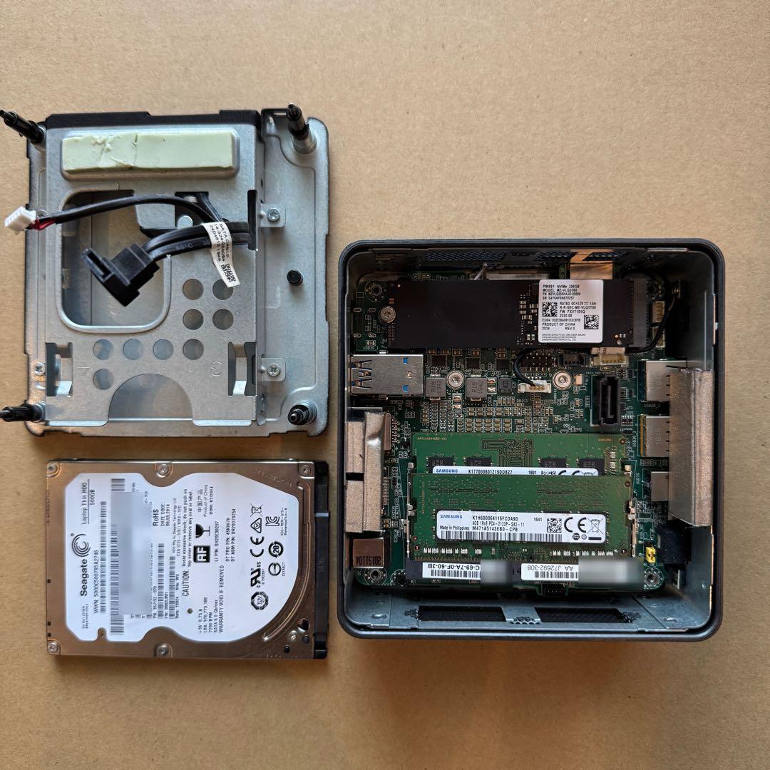 ミニPC Intel NUC8i5BEH i5 8GB SSD256GB HDD500GB