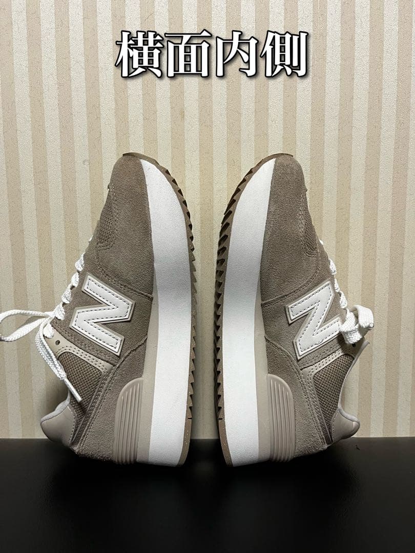 New Balance WL574ZSM 24.0cm ブラウン厚底スニーカー