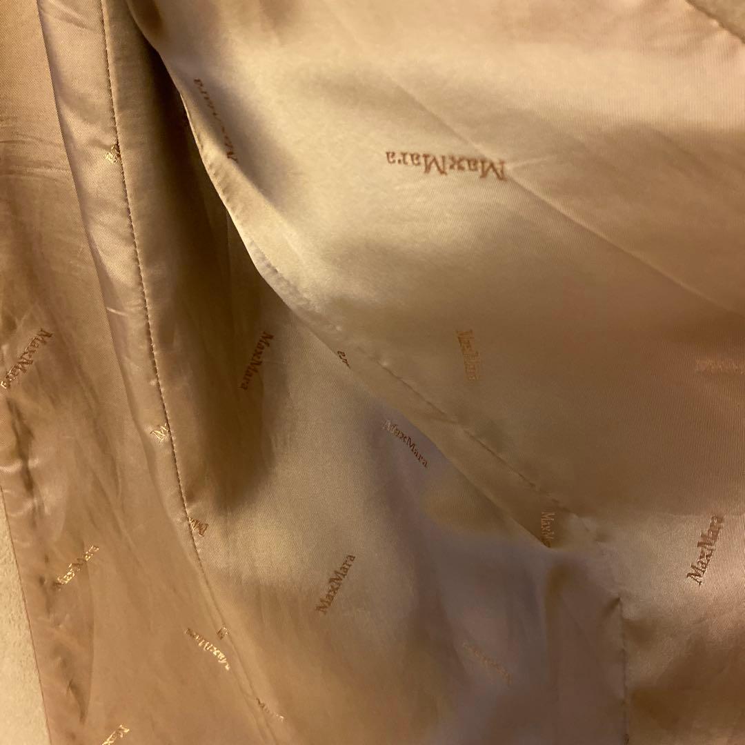 MaxMara キャメル ロングコート ウエストベルト付き