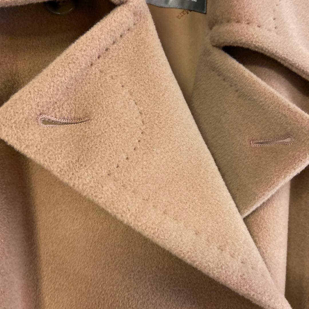 MaxMara キャメル ロングコート ウエストベルト付き