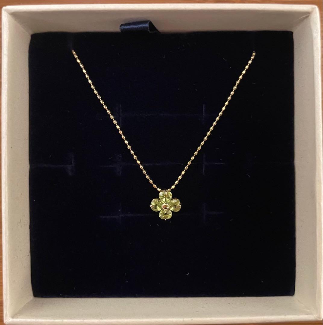 【新品】ツツミ　TSUTSUMI 10金 K10YG ペリドット　ネックレス