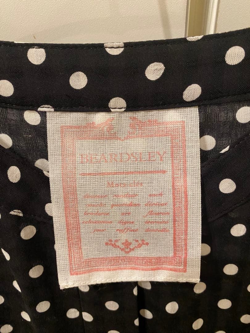 ビアーズリー　ドットギャザーワンピース