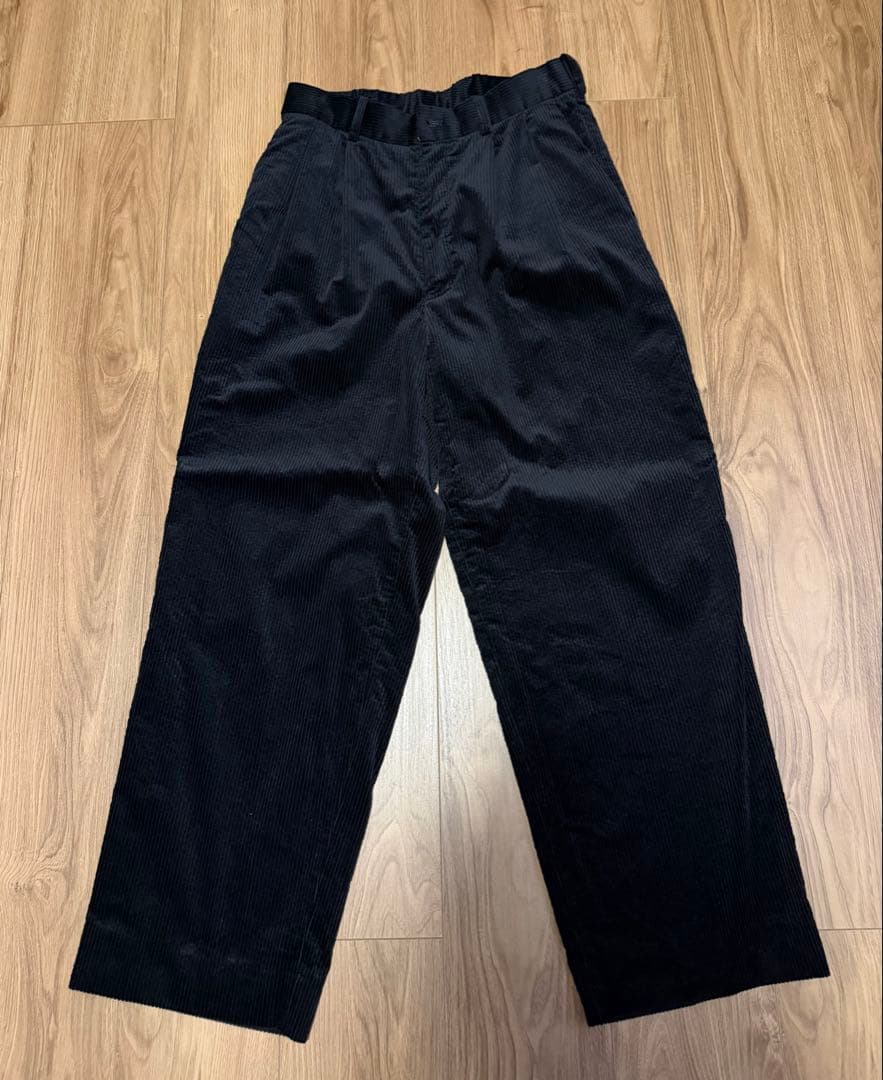 MARKAWARE DOUBLE PLEATED TROUSERSコーデュロイ