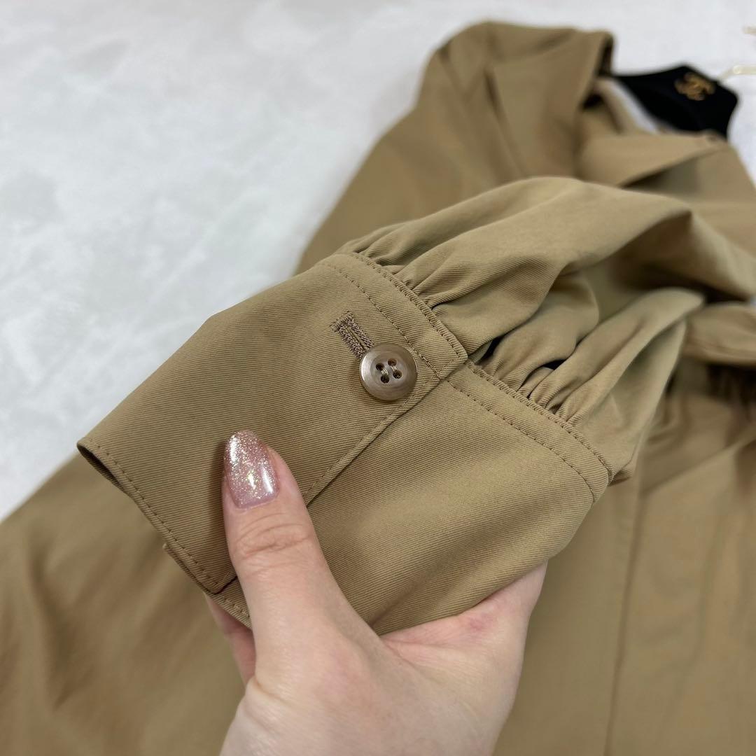 J874 新品未使用 M レリアン 現行タグ ロングコート ブラウン レディース