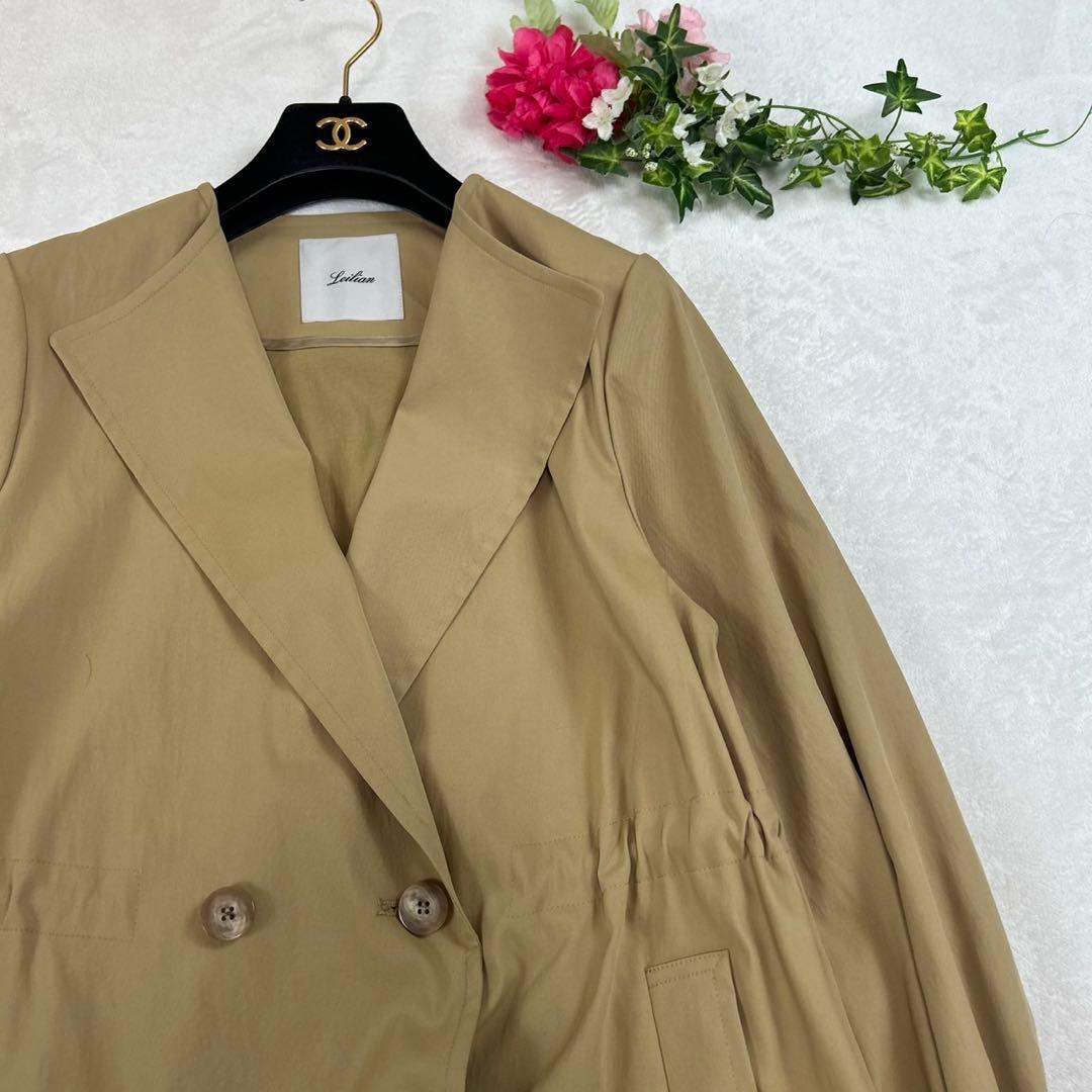 J874 新品未使用 M レリアン 現行タグ ロングコート ブラウン レディース