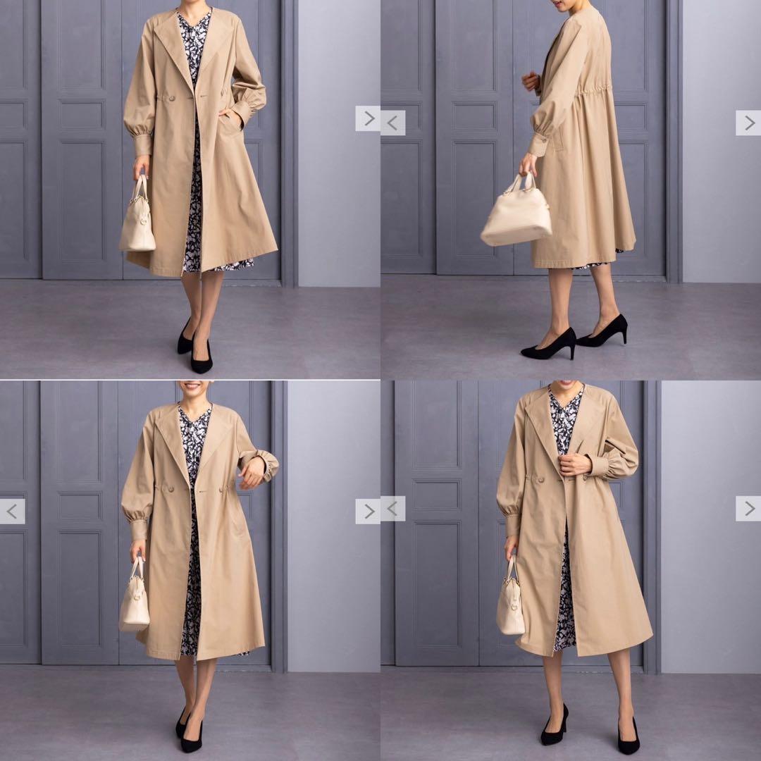 J874 新品未使用 M レリアン 現行タグ ロングコート ブラウン レディース