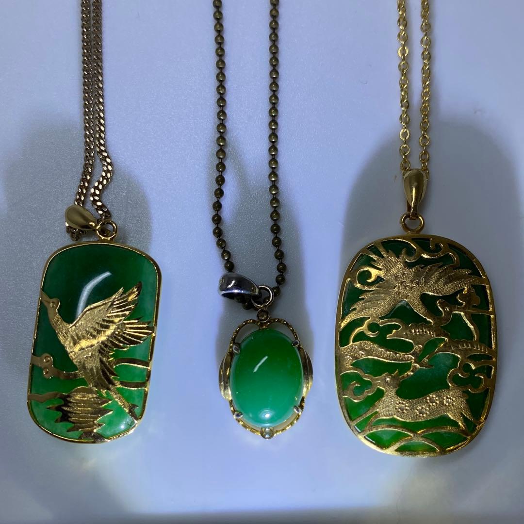 専用　本翡翠 ネックレストップ色々 84g 東キ7-0821ア㉞