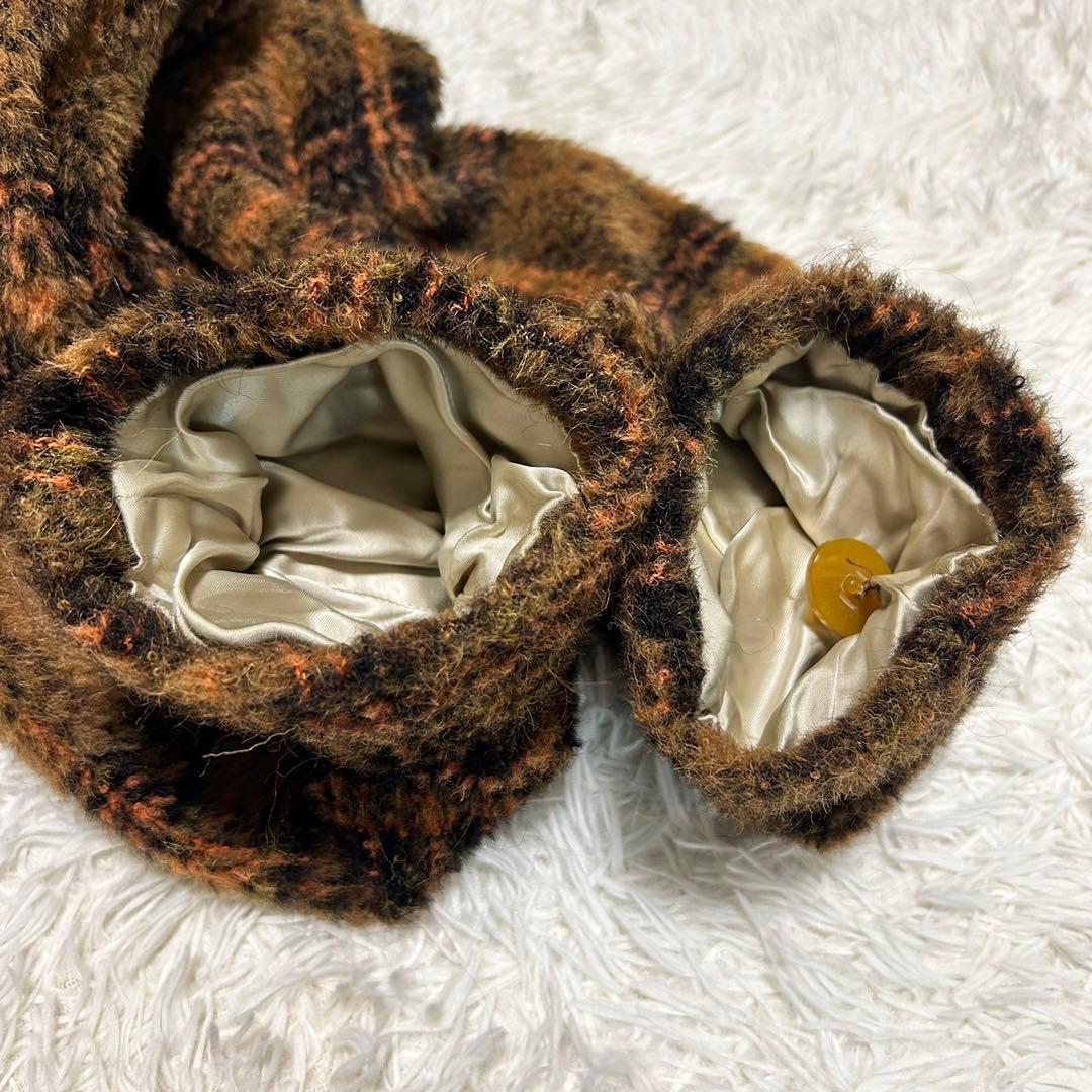 希少 ヴィヴィアン Vivienne オーブ アルパカ ロングコート チェック