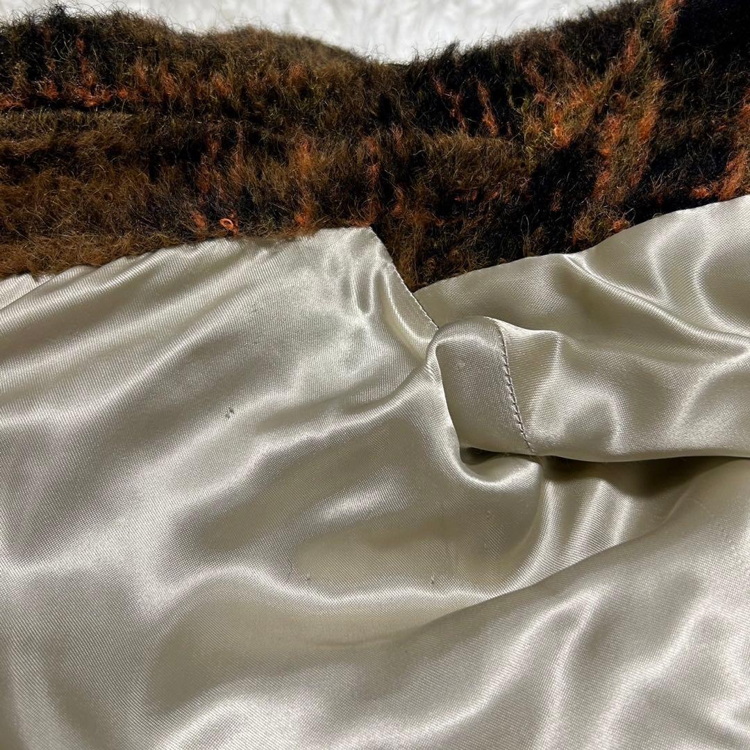 希少 ヴィヴィアン Vivienne オーブ アルパカ ロングコート チェック