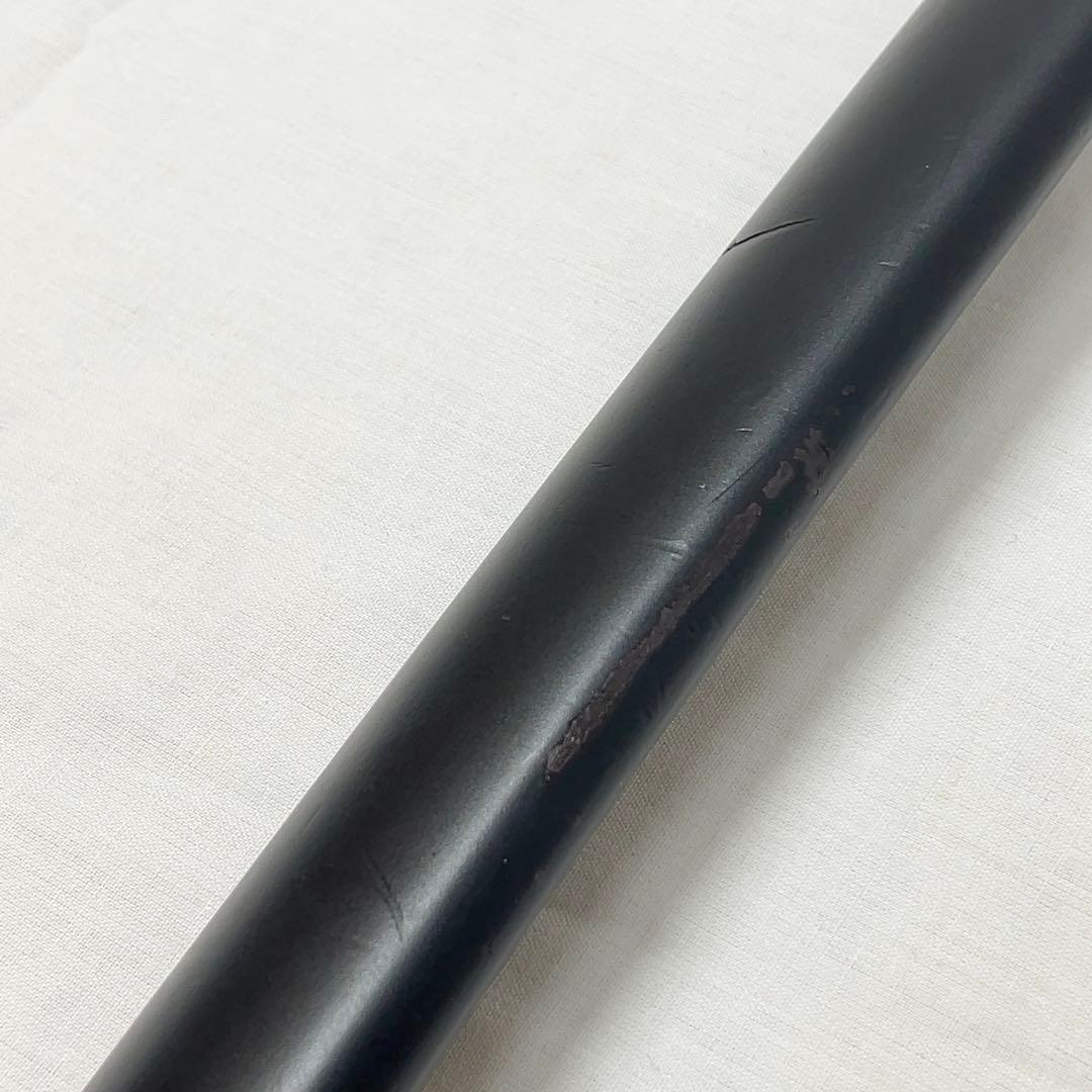 【模造刀】太刀 樋入り 鶴鍔 透かし 全長97.0センチ 黒鞘 互の目 刃紋