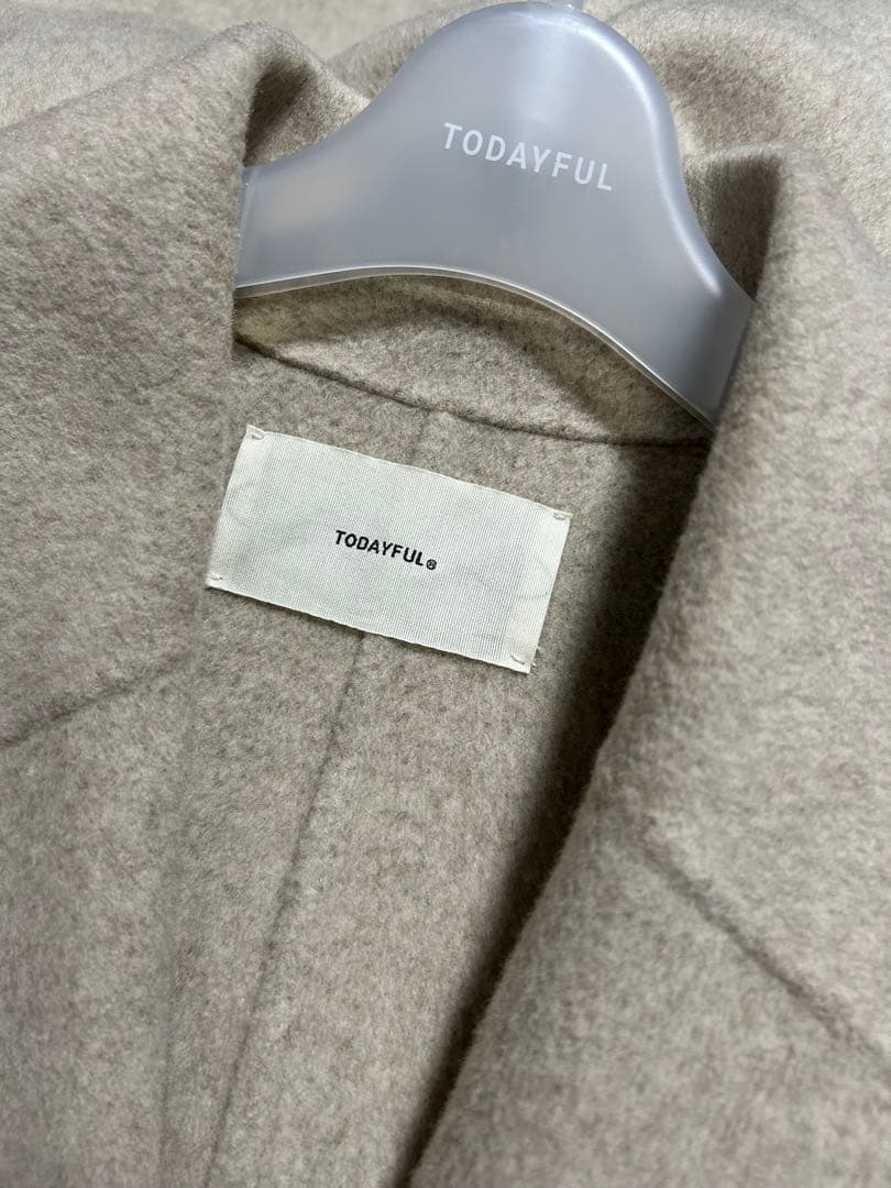 todayful ウールオーバーコート