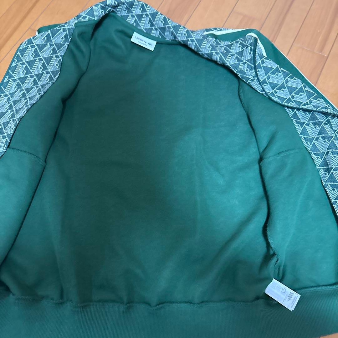 Lacoste 幾何学模様 トラックジャケット グリーン