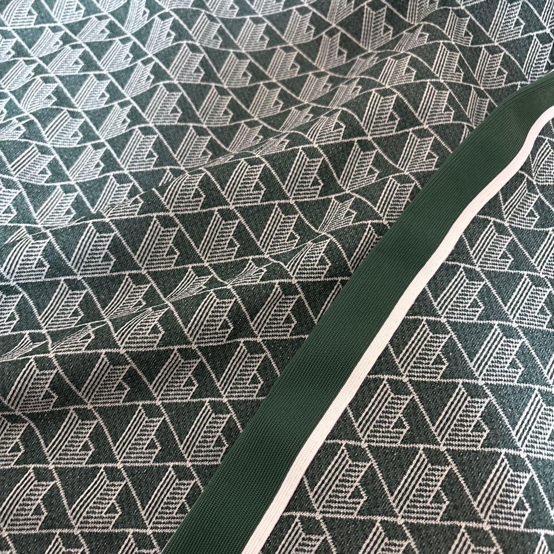 Lacoste 幾何学模様 トラックジャケット グリーン