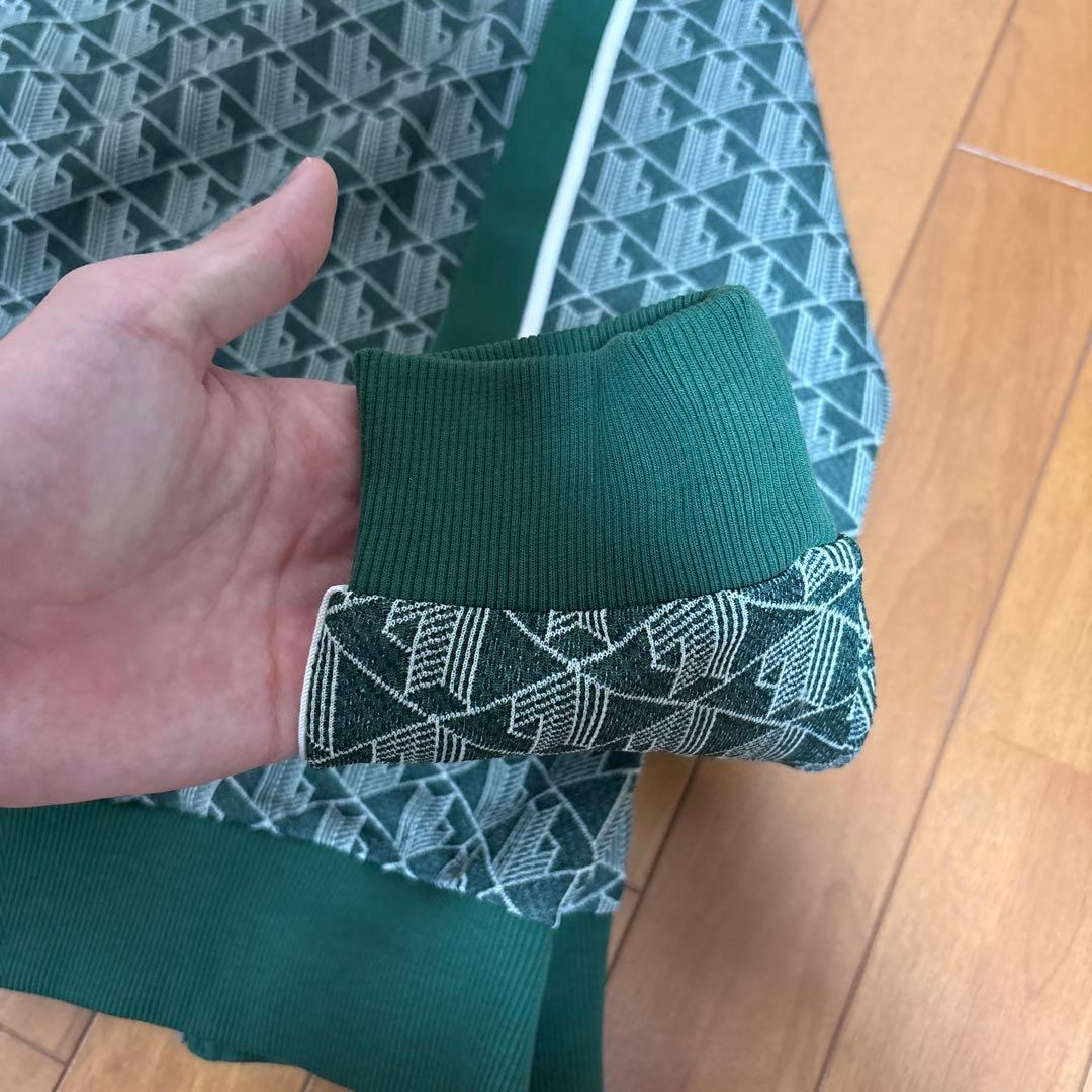 Lacoste 幾何学模様 トラックジャケット グリーン