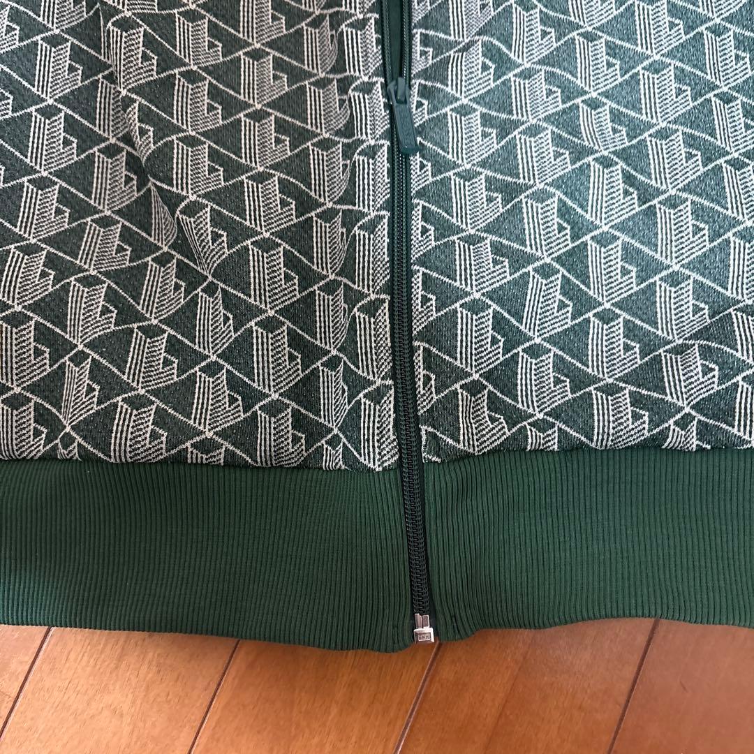 Lacoste 幾何学模様 トラックジャケット グリーン