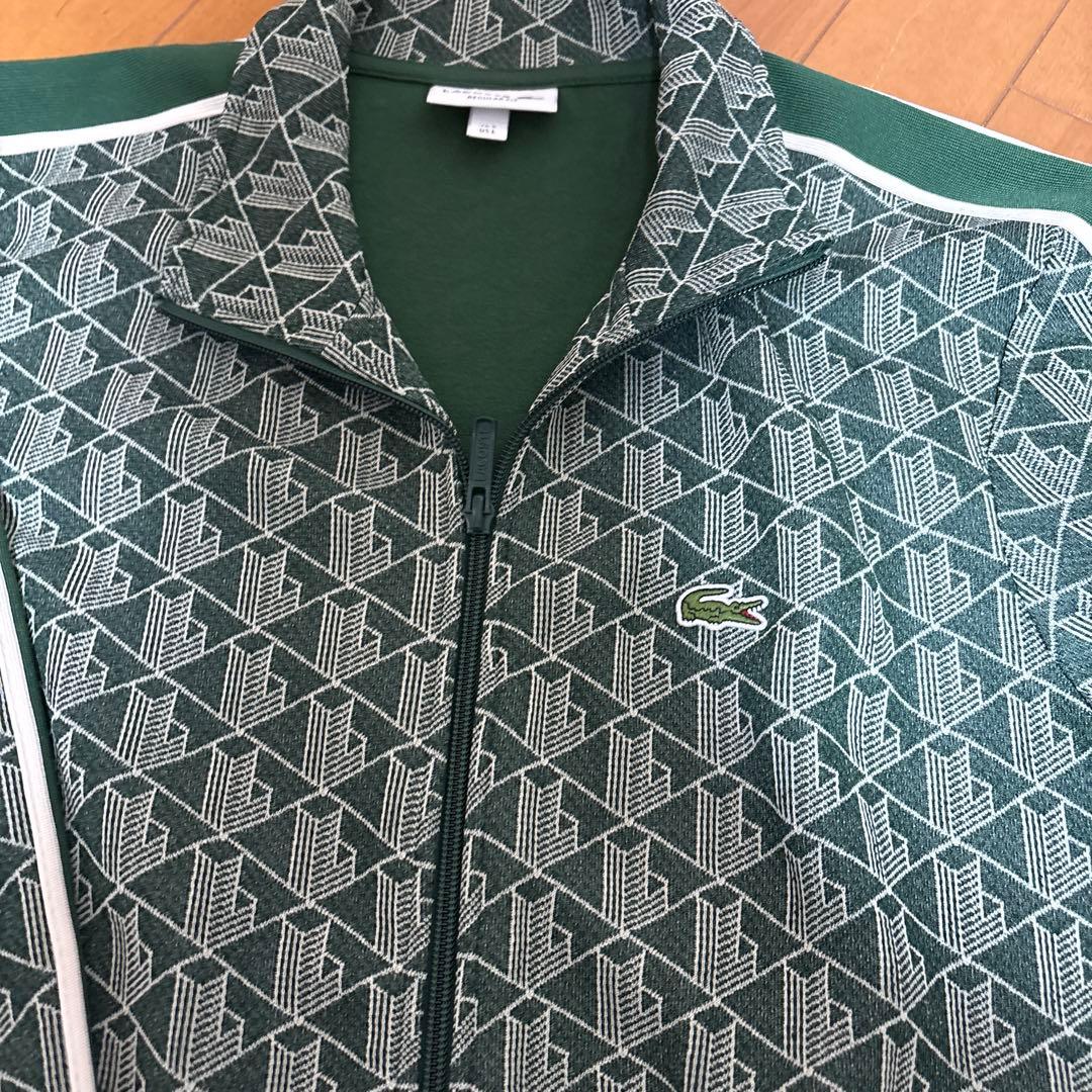 Lacoste 幾何学模様 トラックジャケット グリーン