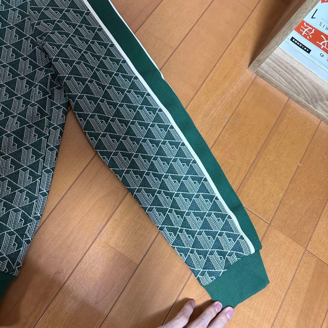 Lacoste 幾何学模様 トラックジャケット グリーン