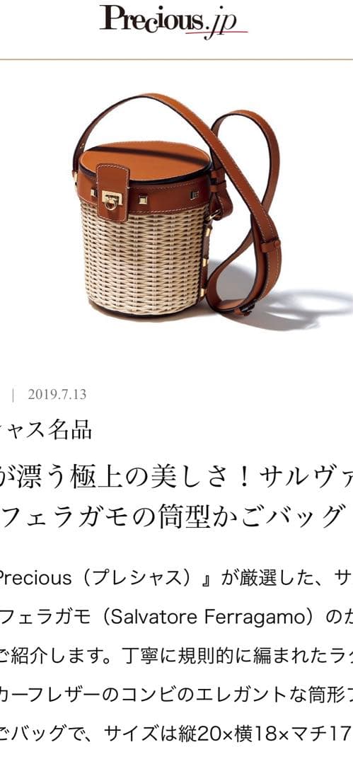 美品　サルバトーレフェラガモ かご　バケツ　バッグ　ショルダー　ガンチーニ