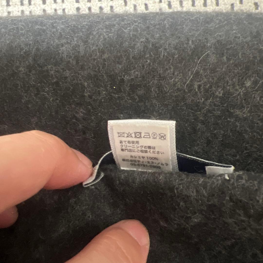 Johnstons 100%カシミヤ マフラー グレー フリンジ付き