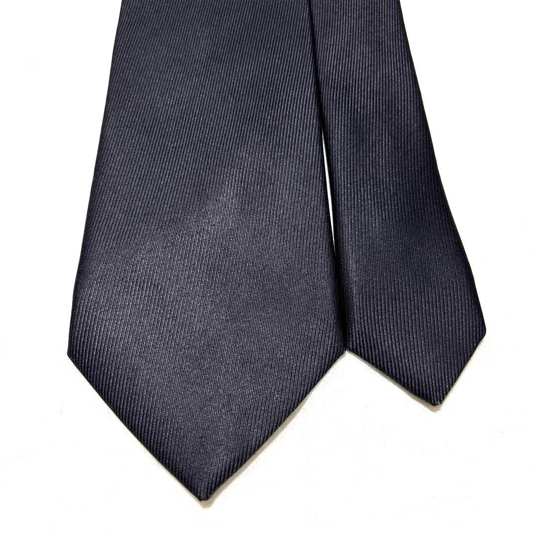 ドレイクス　ネクタイ　ダークネイビー　無地　ソリッド　50オンス　美品