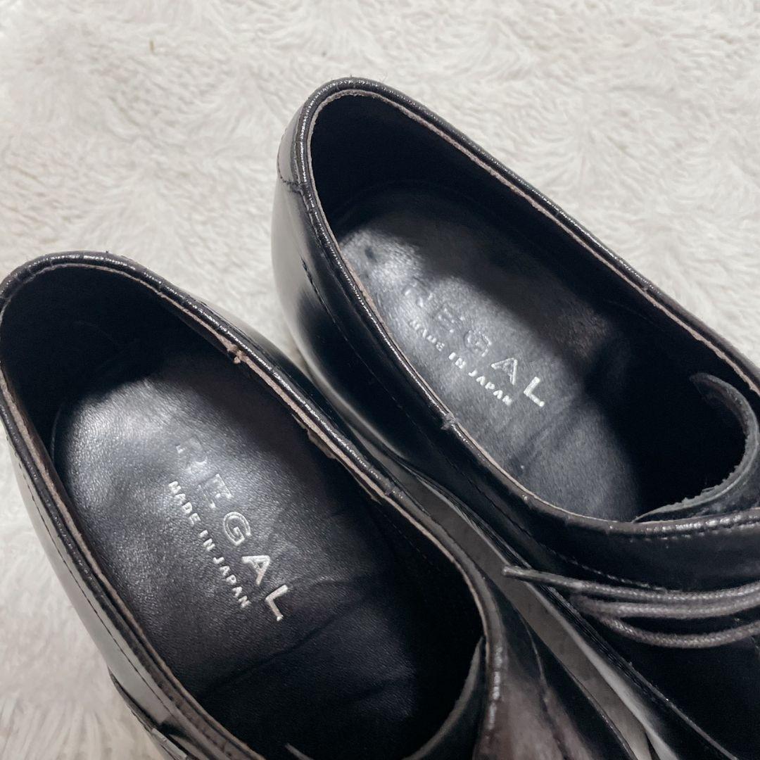 リーガル　ビジネスシューズ　ストレートチップ　メンズ　ブラック　レザー　メンズ