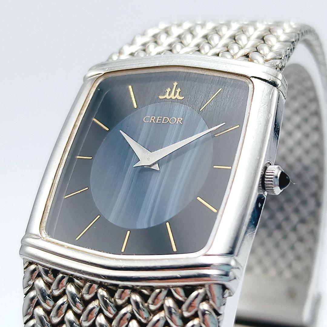 【外装美品】SEIKO クレドール 天然石文字盤 スクエア 不動品 24時間発送