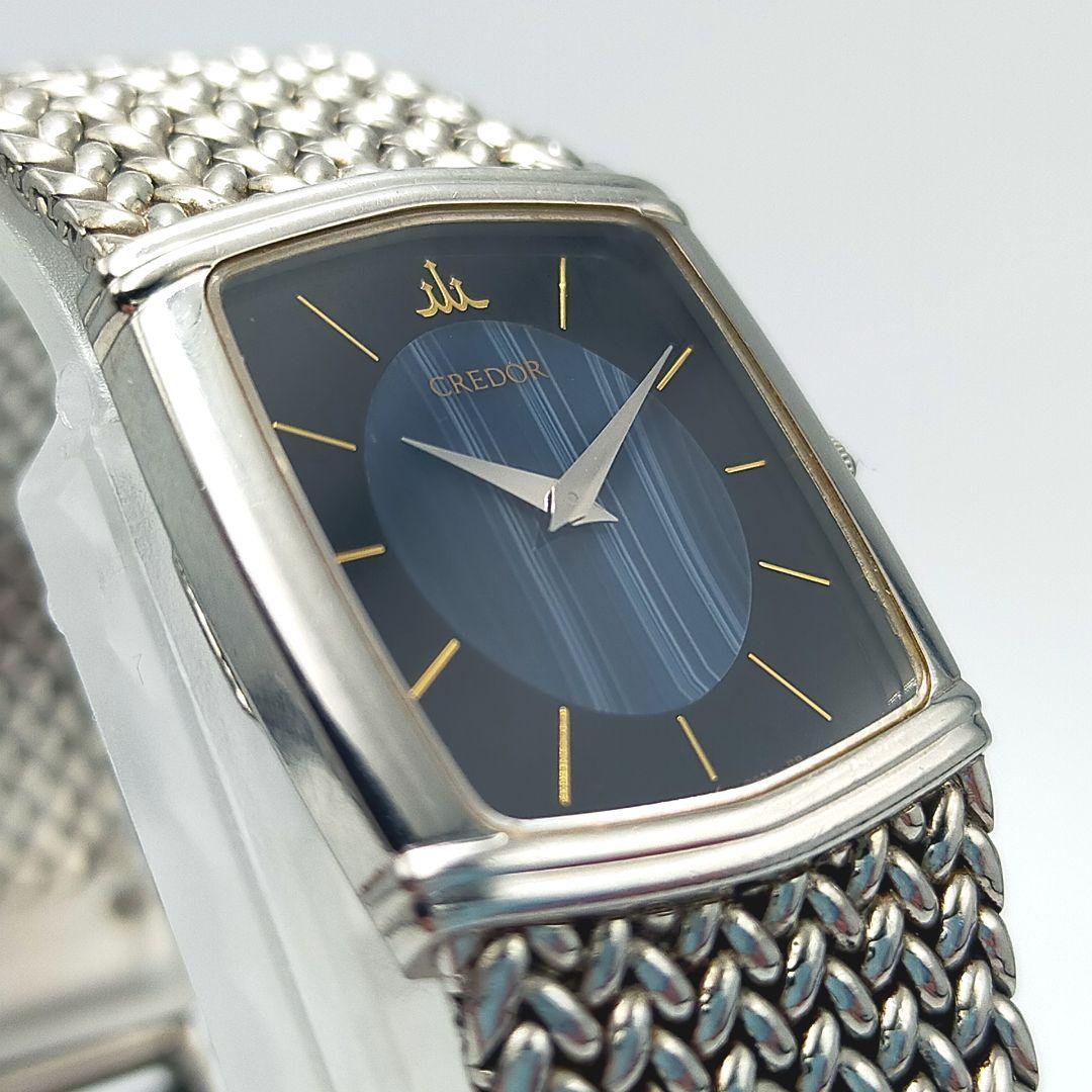 【外装美品】SEIKO クレドール 天然石文字盤 スクエア 不動品 24時間発送