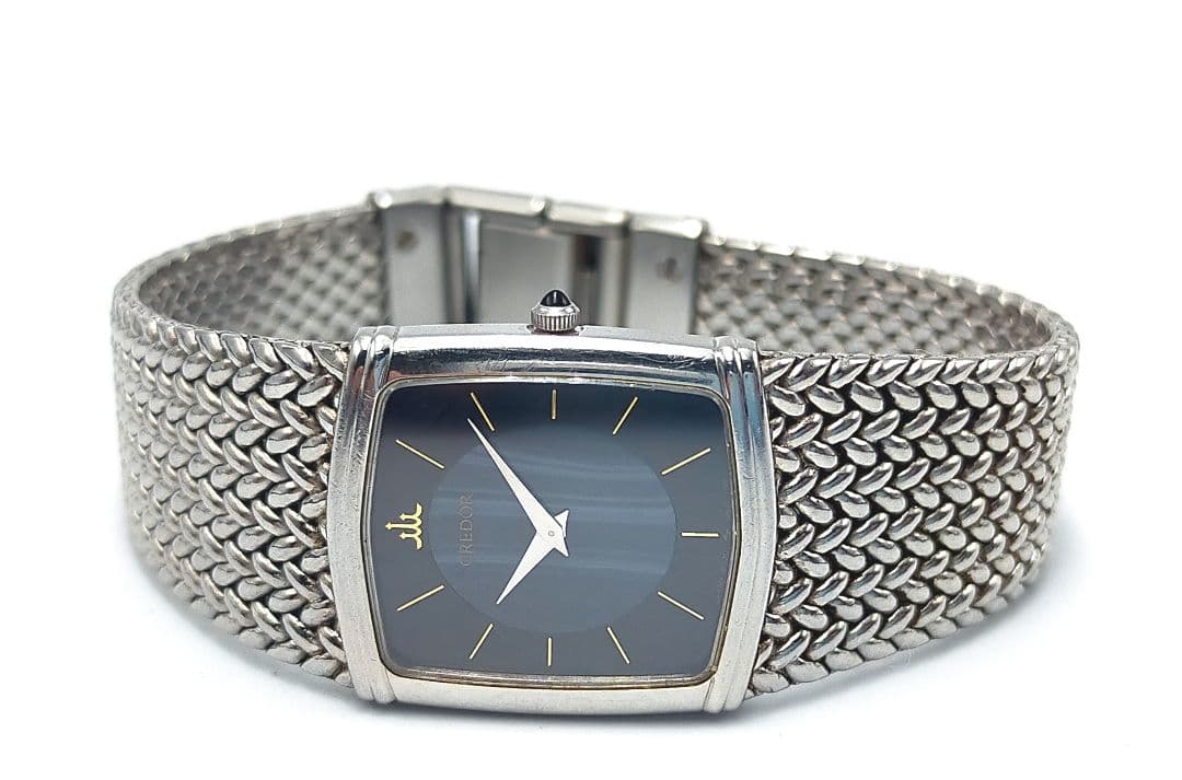 【外装美品】SEIKO クレドール 天然石文字盤 スクエア 不動品 24時間発送