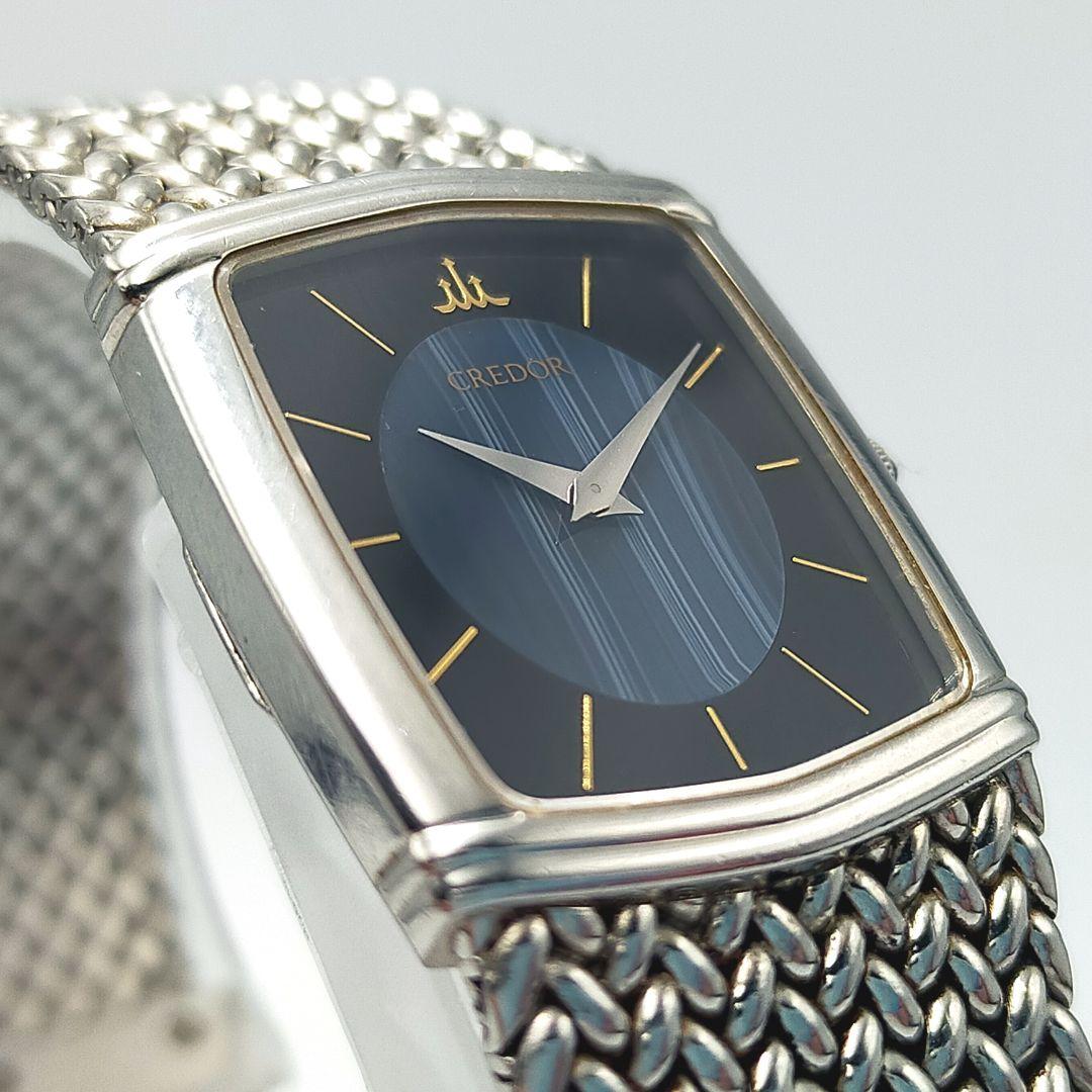 【外装美品】SEIKO クレドール 天然石文字盤 スクエア 不動品 24時間発送