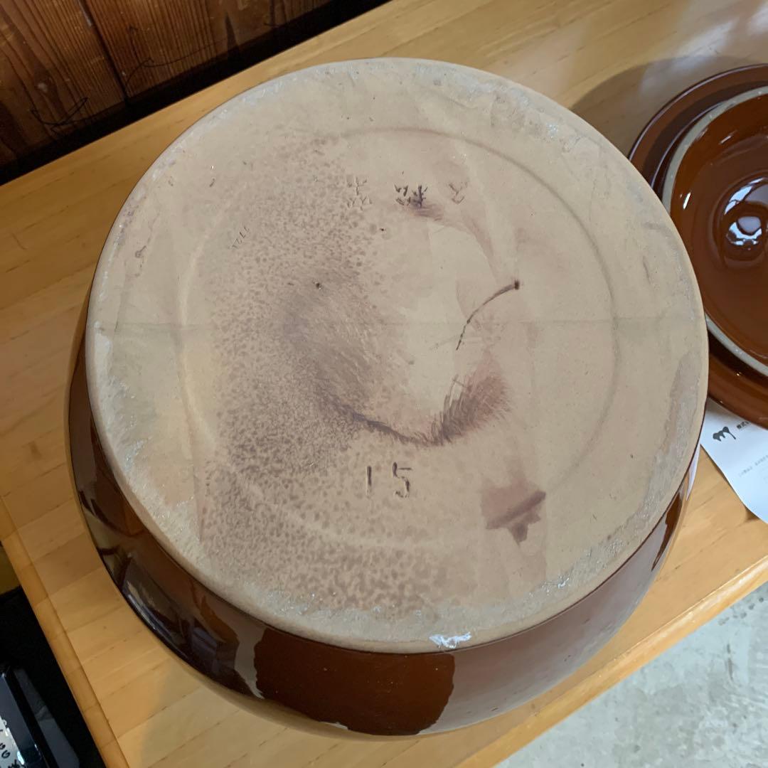 常滑焼 丸甕15号•10号 蓋付 新品