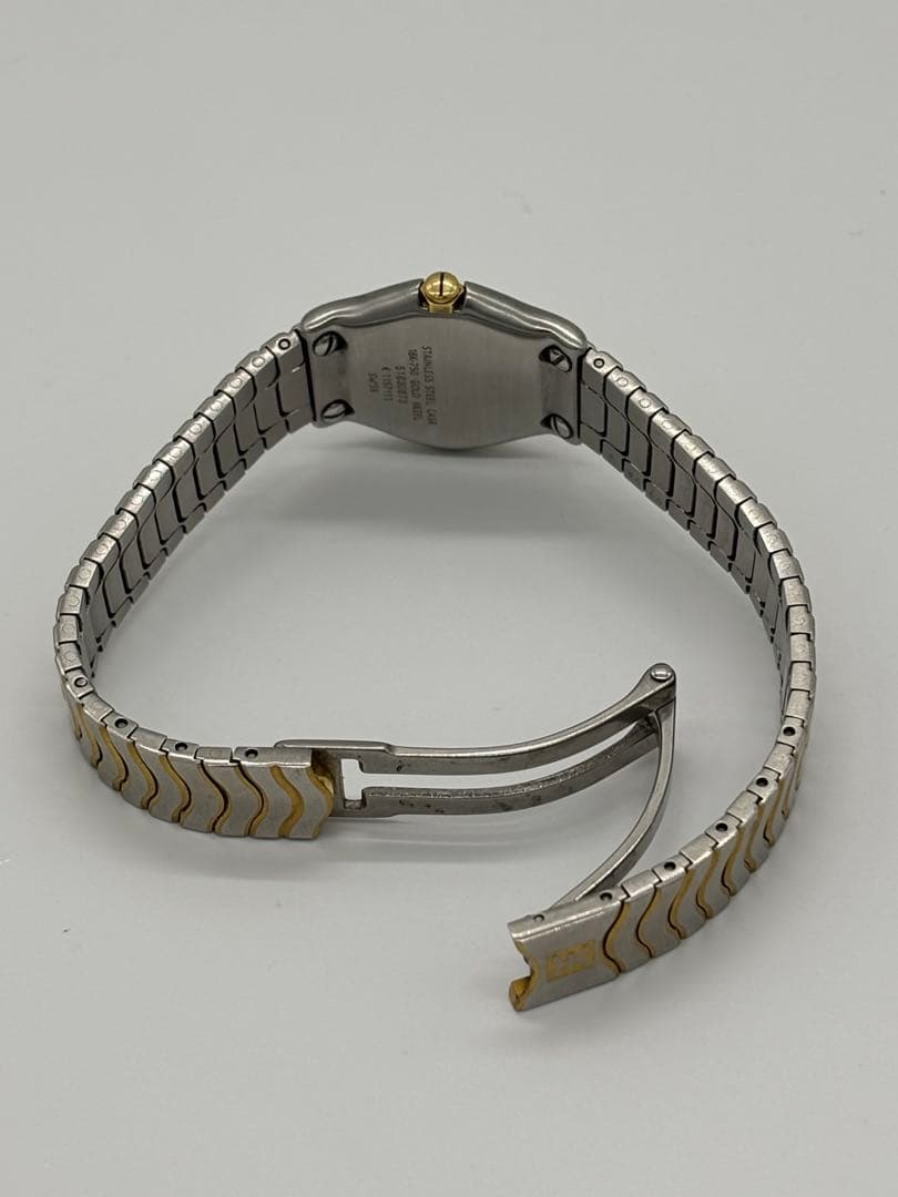 【美品】エベル クラシックウェーブ クォーツ【1157111】K18ベゼル 稼働