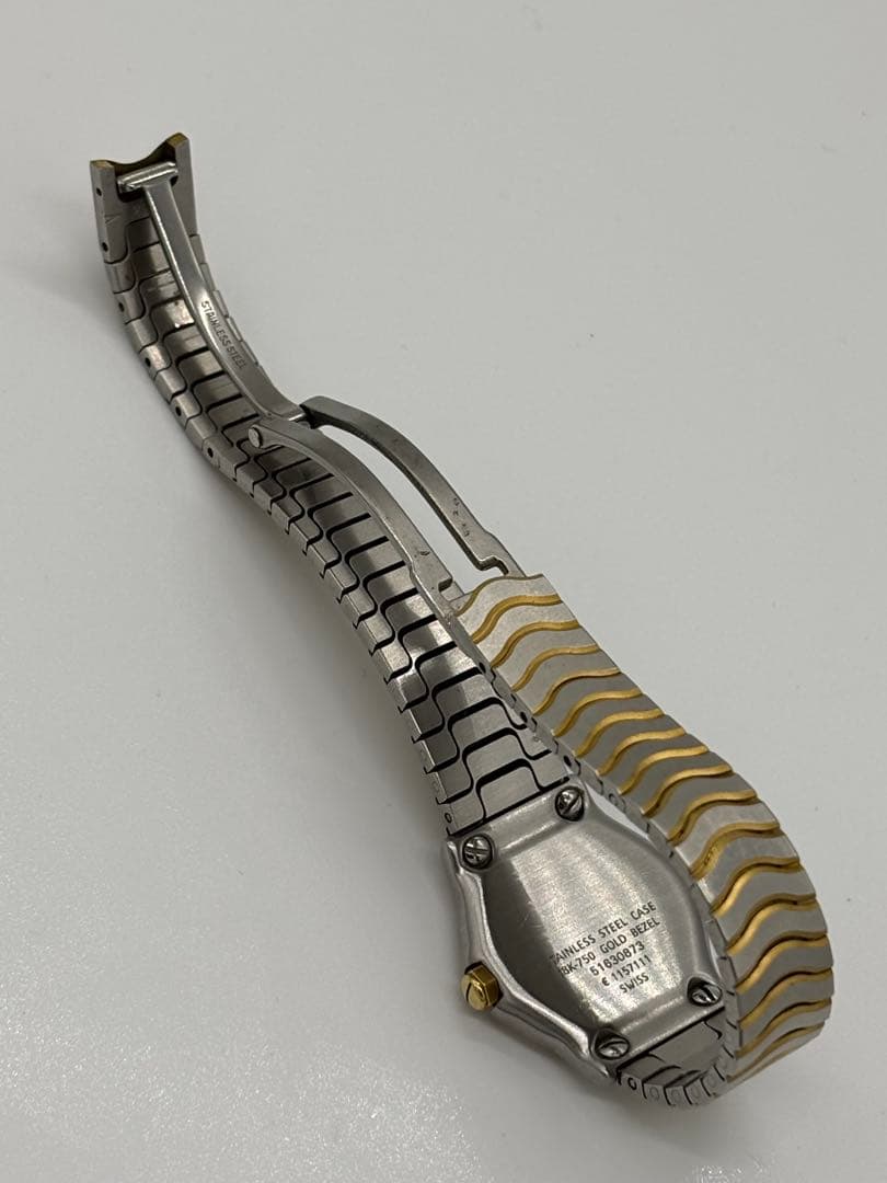 【美品】エベル クラシックウェーブ クォーツ【1157111】K18ベゼル 稼働