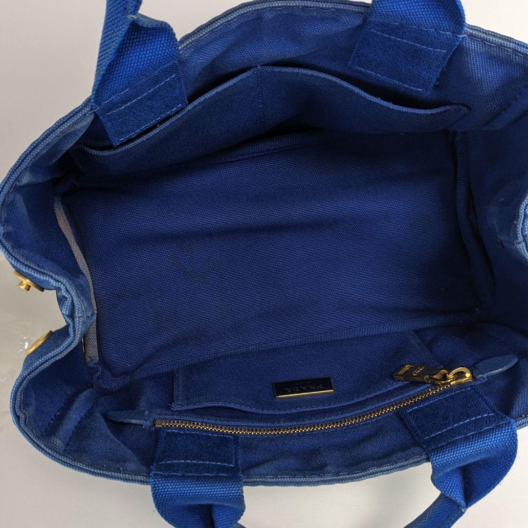 プラダ　カナパ　ハンドバッグ　トートバッグ　ジャガード　ロゴ　キャンバス