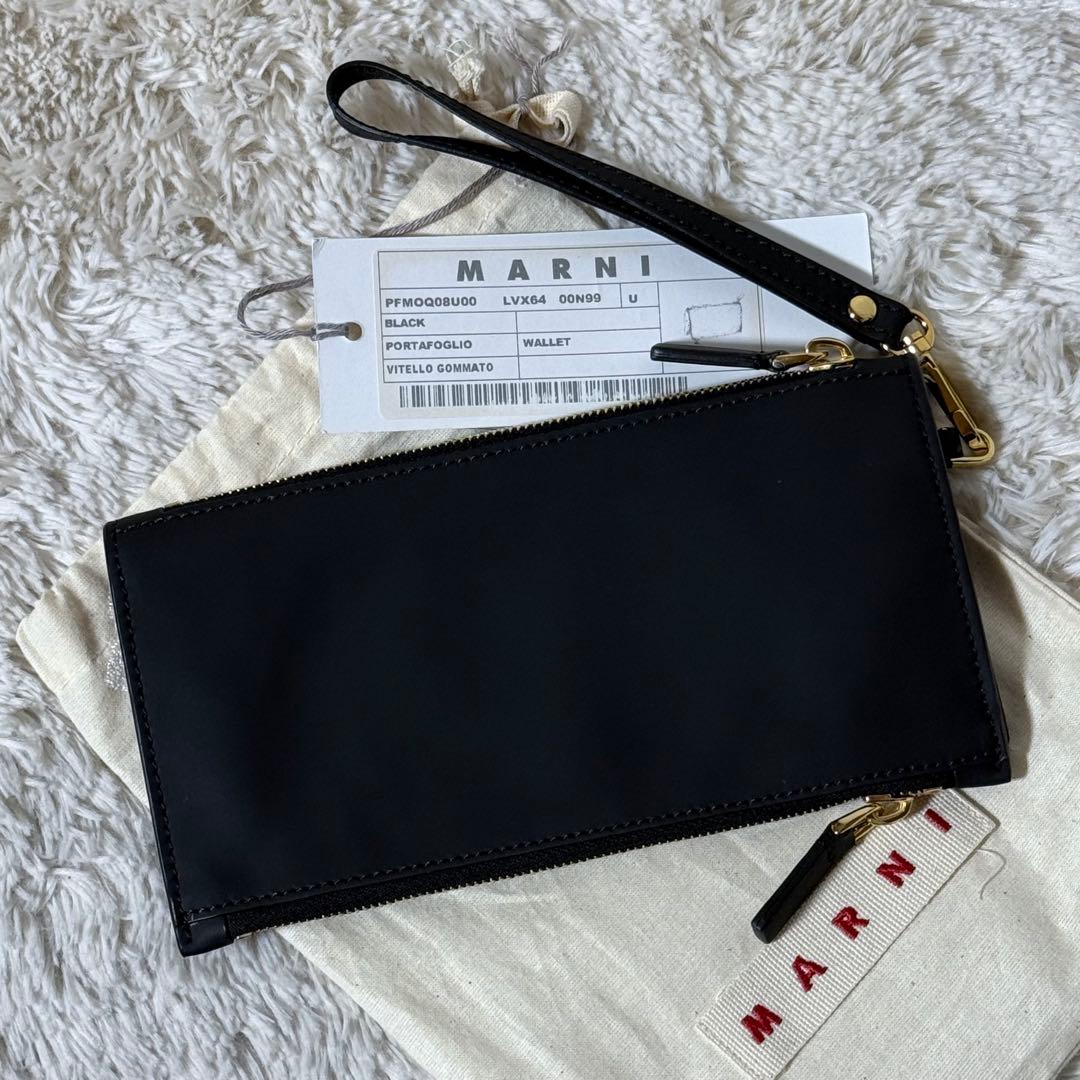 ⭐️新品未使用⭐️　MARNI　マルニ　長財布　ダブルスナップ　二つ折り　金金具
