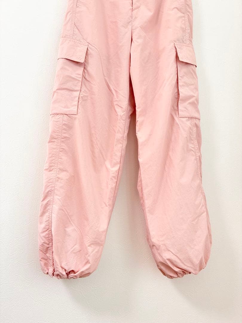 emmi ナイロンフレアパンツ カーゴパンツ ピンク 1 ヨンアさん着用