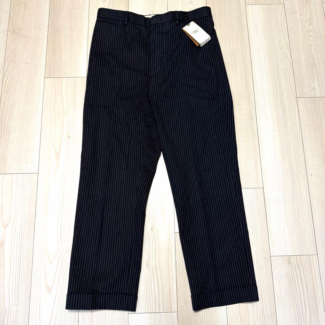 新品未使用　RRL スラックス　ストライプ　イタリア製　インディゴ　W34