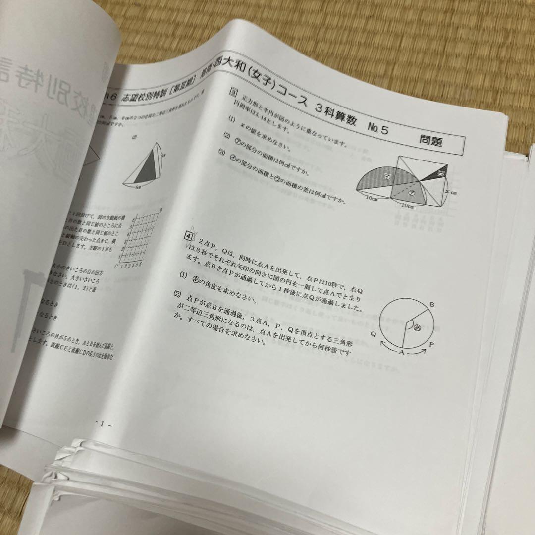 小6 洛南中 西大和中 志望校別特訓 3科目