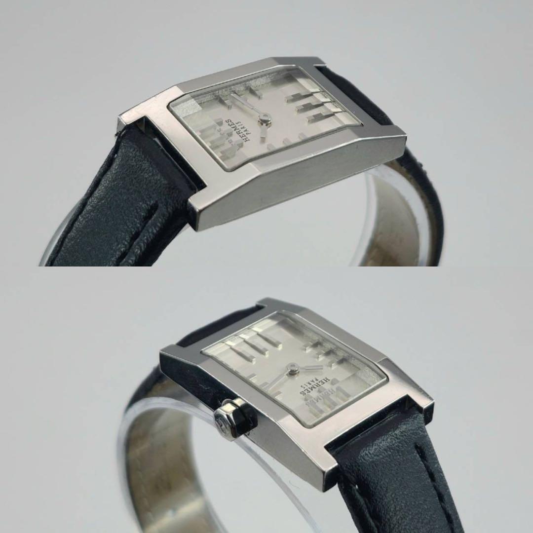 新品ベルト✨　エルメス　タンデム　カットガラス　白文字盤　クォーツ 付属品有り