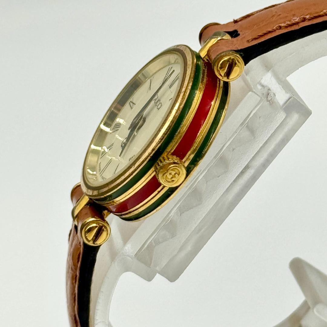 稼働品 GUCCI グッチ 腕時計 シェリーライン アイボリー文字盤 箱付き