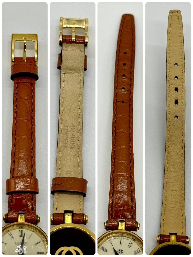 稼働品 GUCCI グッチ 腕時計 シェリーライン アイボリー文字盤 箱付き