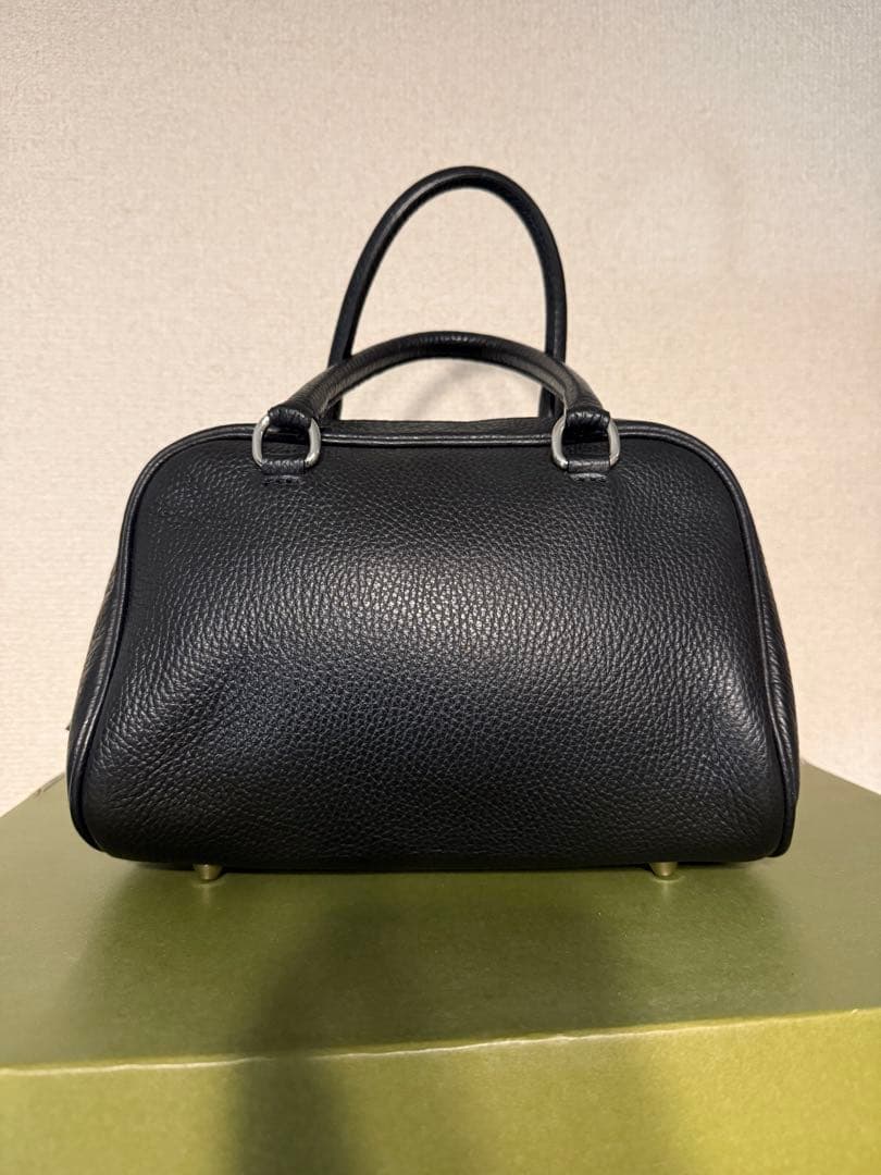 CHRISTIAN VILLA ブラック ミニボストンバッグ