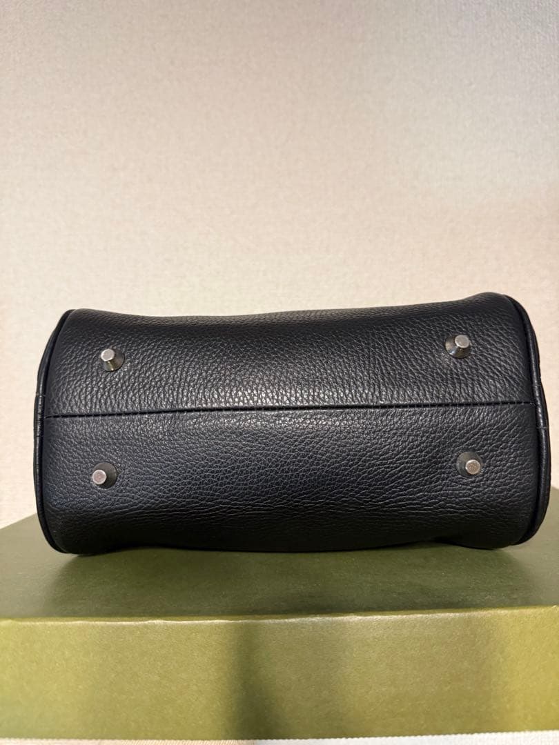 CHRISTIAN VILLA ブラック ミニボストンバッグ