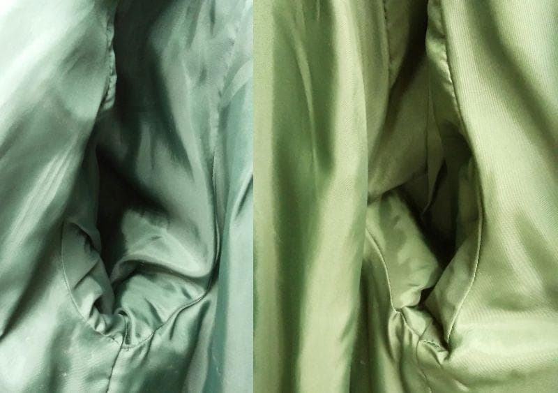 MG　Sable　毛皮　染めコート　ヌートリア？　ダークグリーン 　ハーフコート