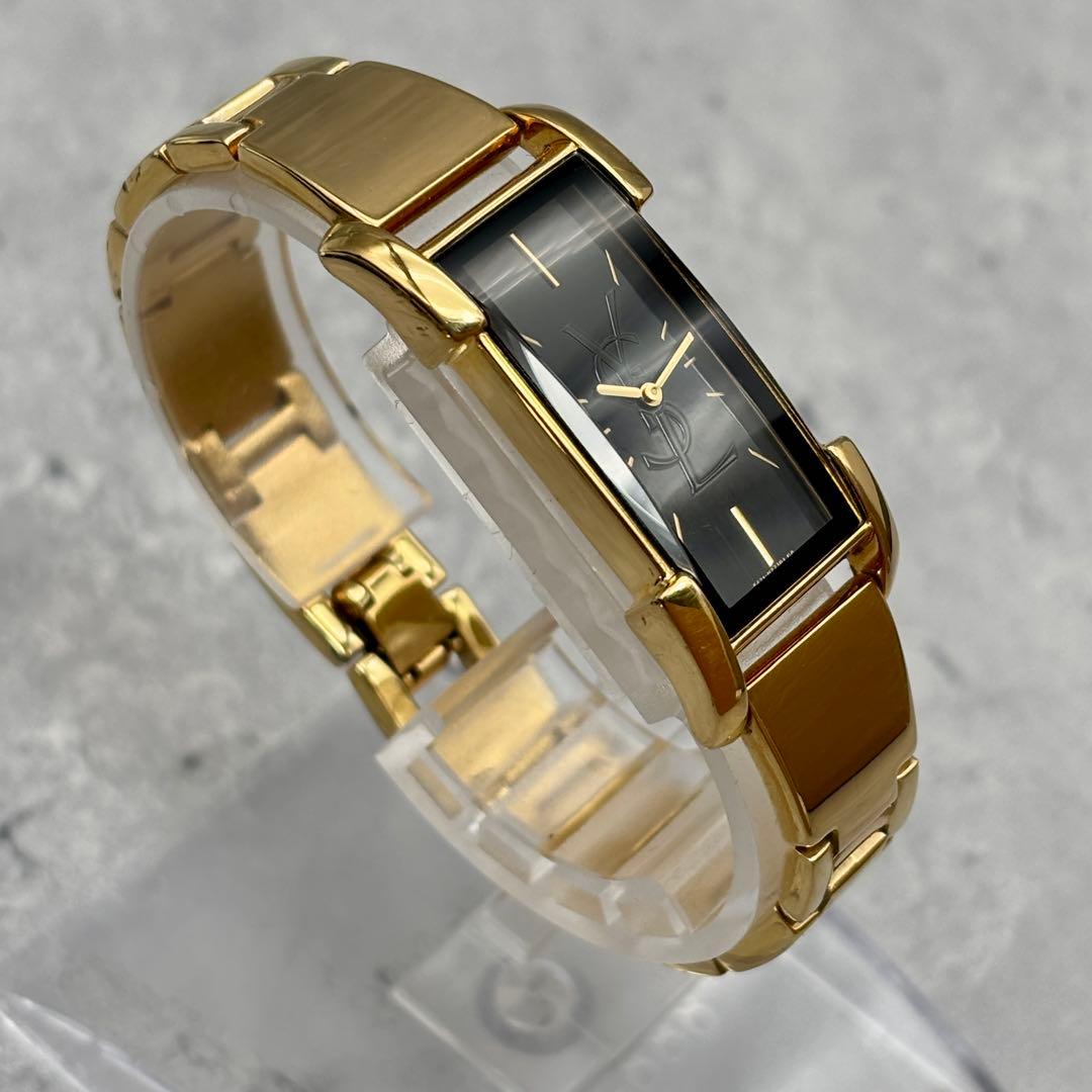 稼働✨イヴサンローラン コマ　箱付き　腕時計　カサンドラ QZ レディース