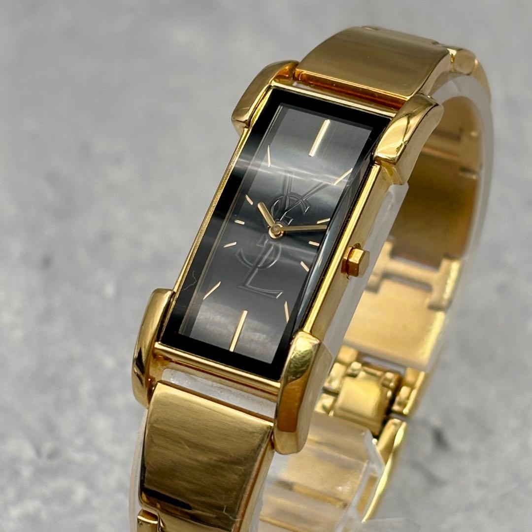 稼働✨イヴサンローラン コマ　箱付き　腕時計　カサンドラ QZ レディース