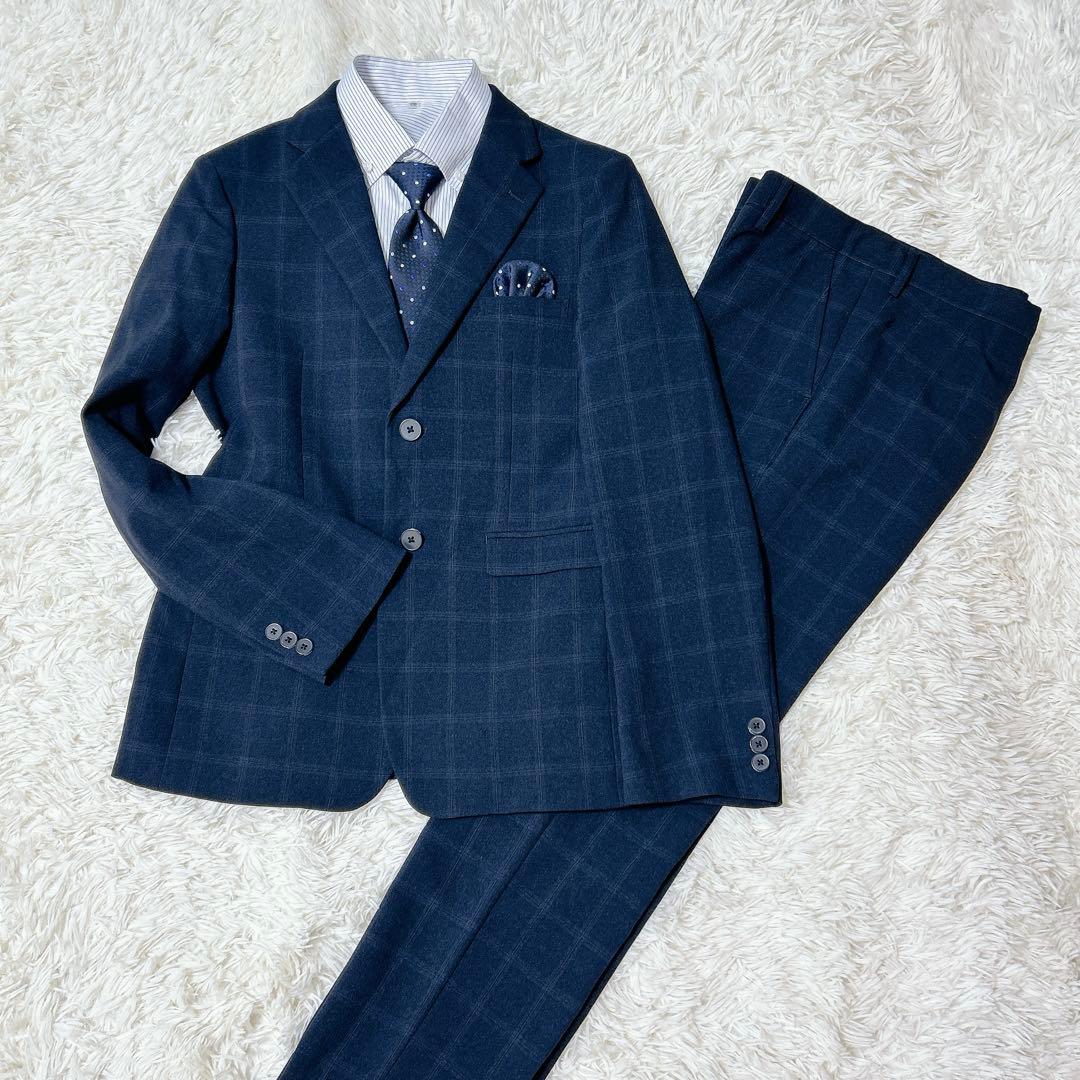 専用出品❗️希少 170✨人気 ネイビー チェック柄✨ワンダーファクトリー 卒服