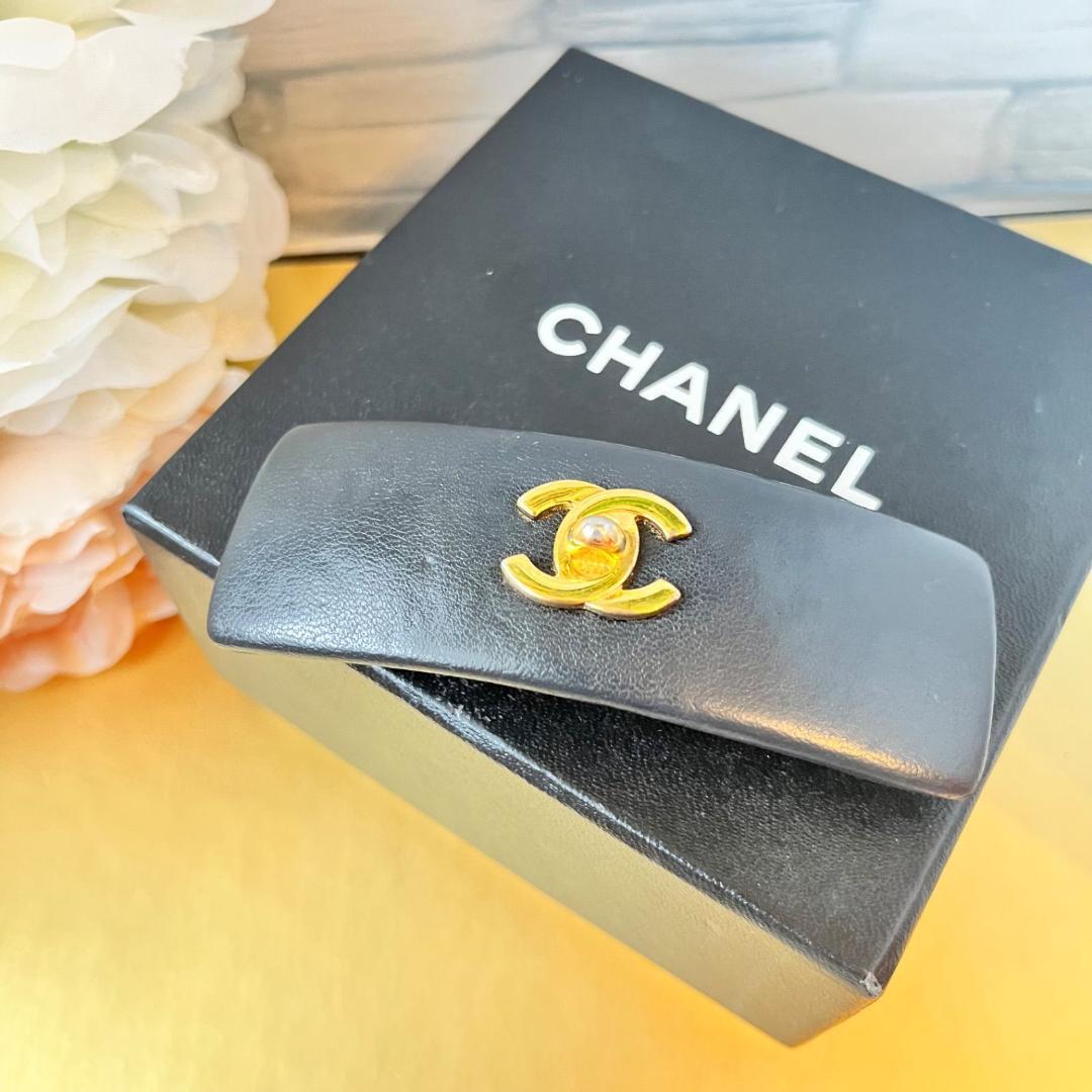 【希少】CHANEL バレッタ ゴールド ターンロック ヘアアクセサリー