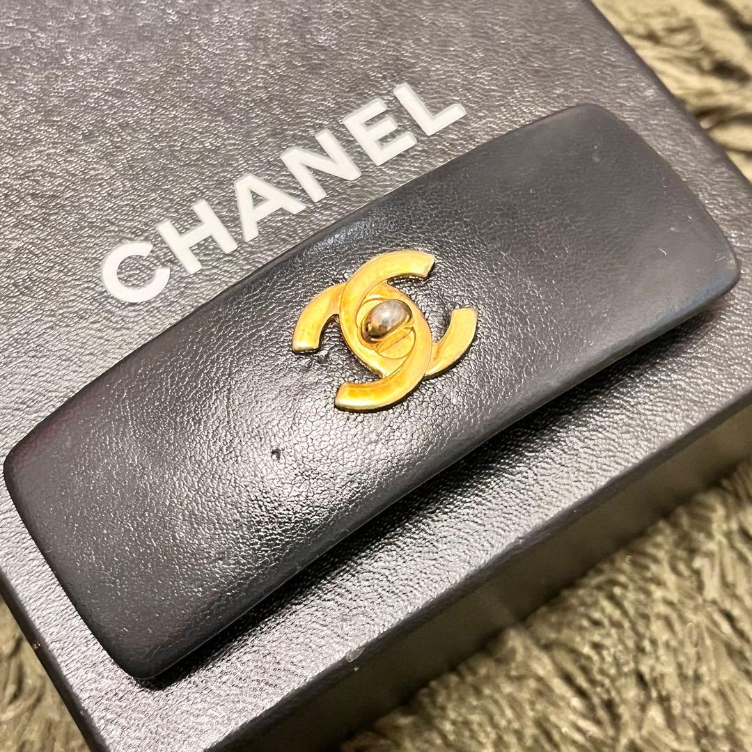 【希少】CHANEL バレッタ ゴールド ターンロック ヘアアクセサリー
