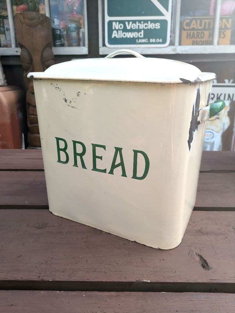 イギリス アンティーク ホーロー BREAD缶 【大】ブレッド缶　ブレッドケース