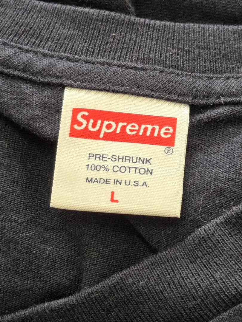 Supreme Box Logo シュプリーム ロンT Lサイズ ネイビー 紺